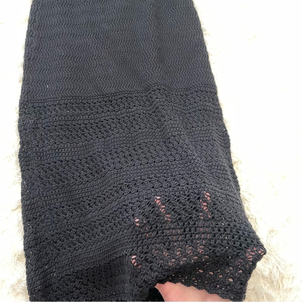 Loft beach knit crochet maxi collared dress - Picture 3 of 5